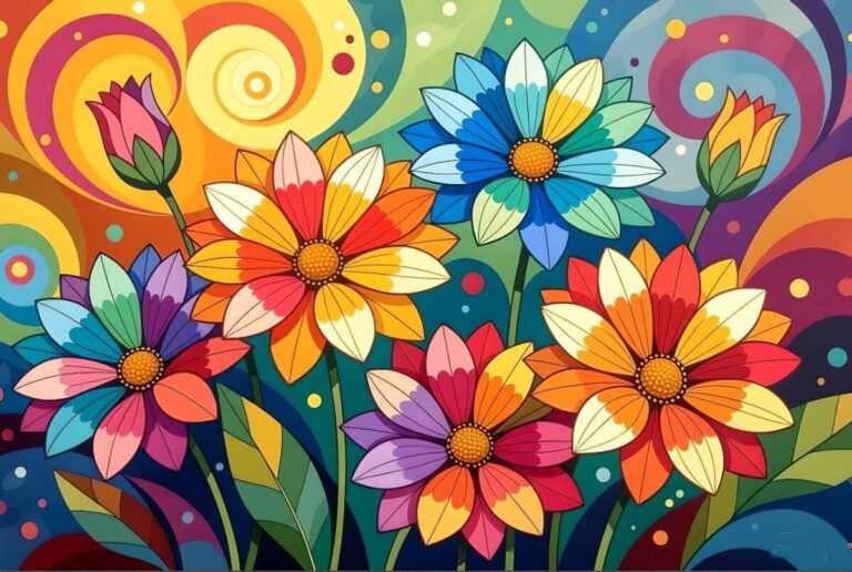 Prismatic Floral Abstract