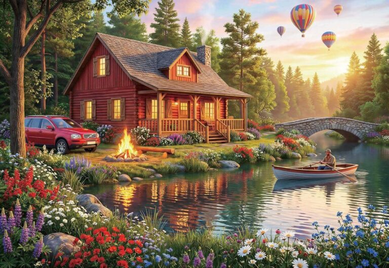 Lakeside Log Cabin