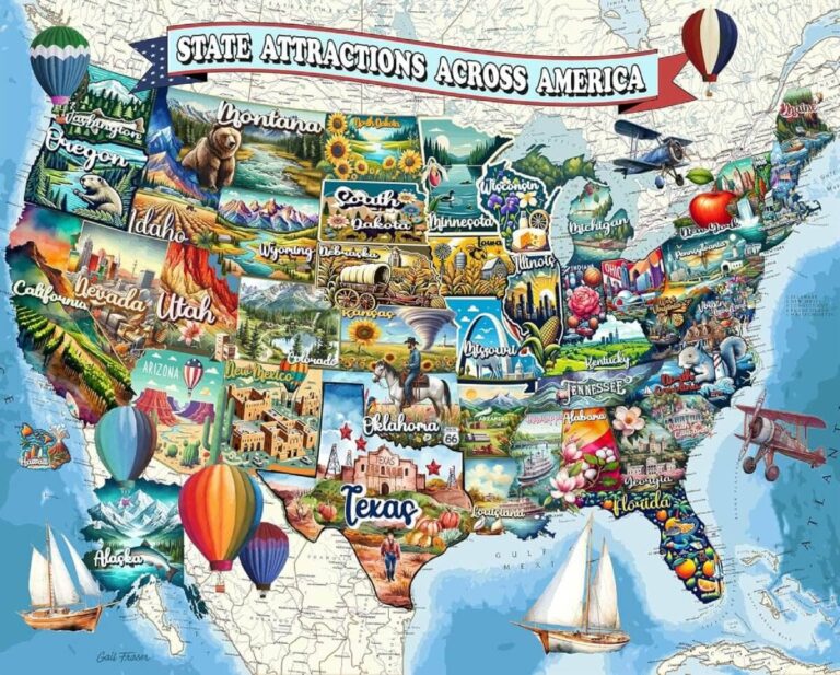Map of Iconic USA Attractions