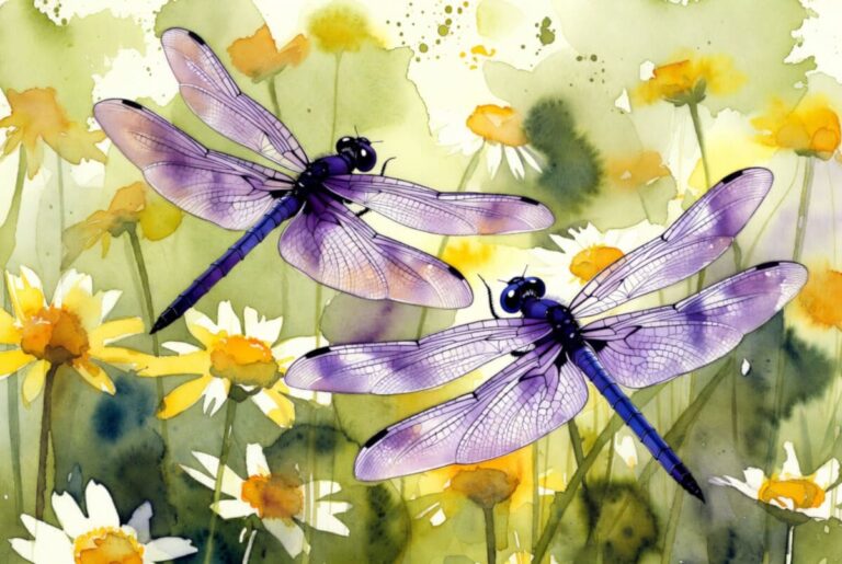 Mystical Purple Dragonfly