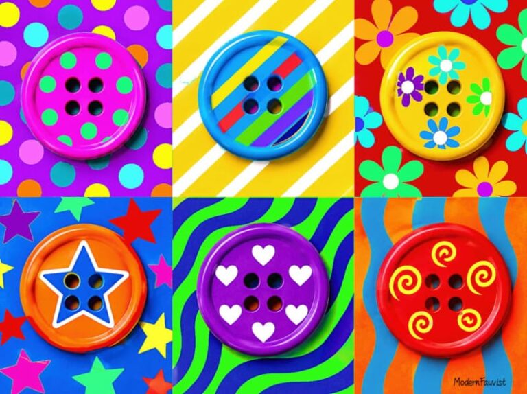 Colorful Buttons Grid