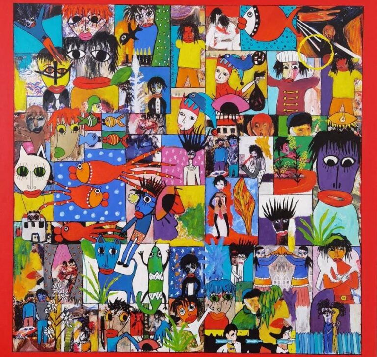 Abstract Expressionist Face Collage