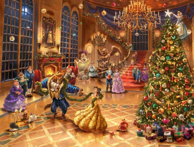 Disney Beauty and The Beast Christmas – Thomas Kinkade