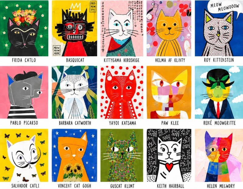 Famous Artist Cats Collection