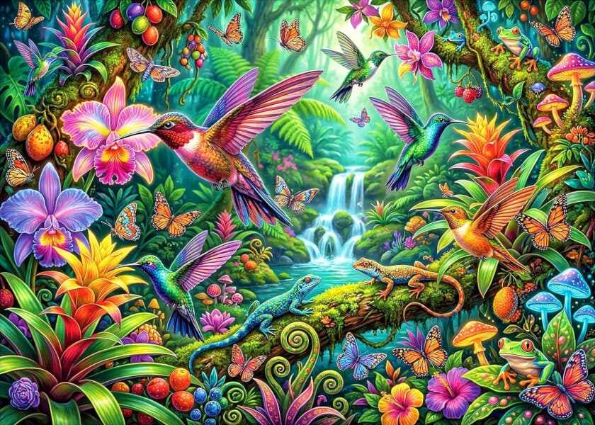 Hummingbird Tropical Forest
