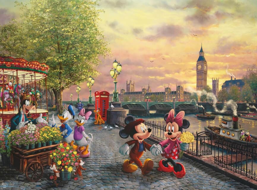 Mickey & Minnie in London – Kinkade