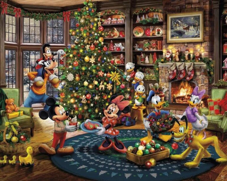 Mickey and Minnie Decor Christmas – Disney Kinkade