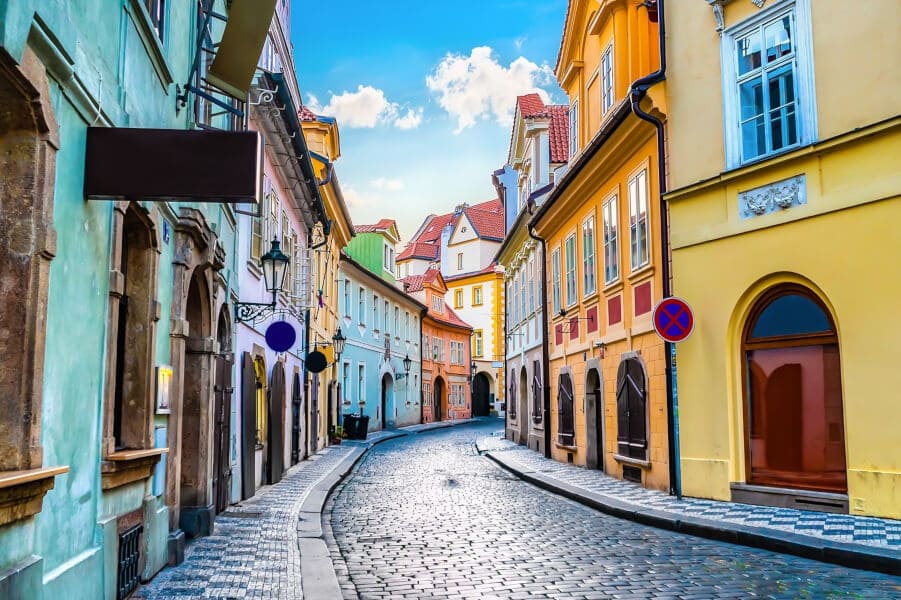 Streets in Prague, Czechia