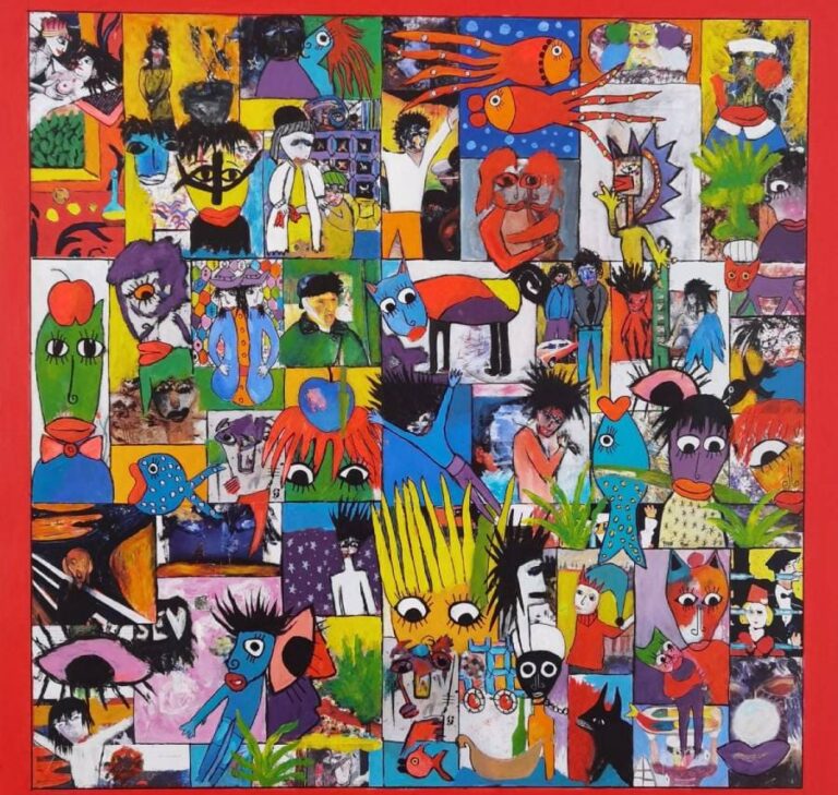 Vibrant Neo-Expressionist Art Collage