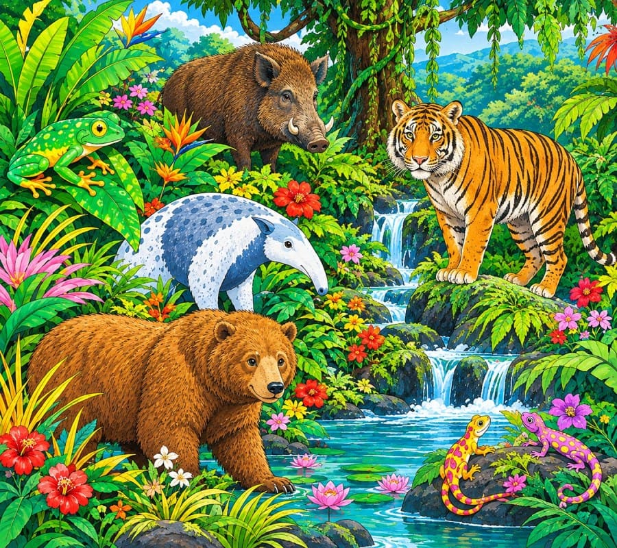 Wild Rainforest Friends